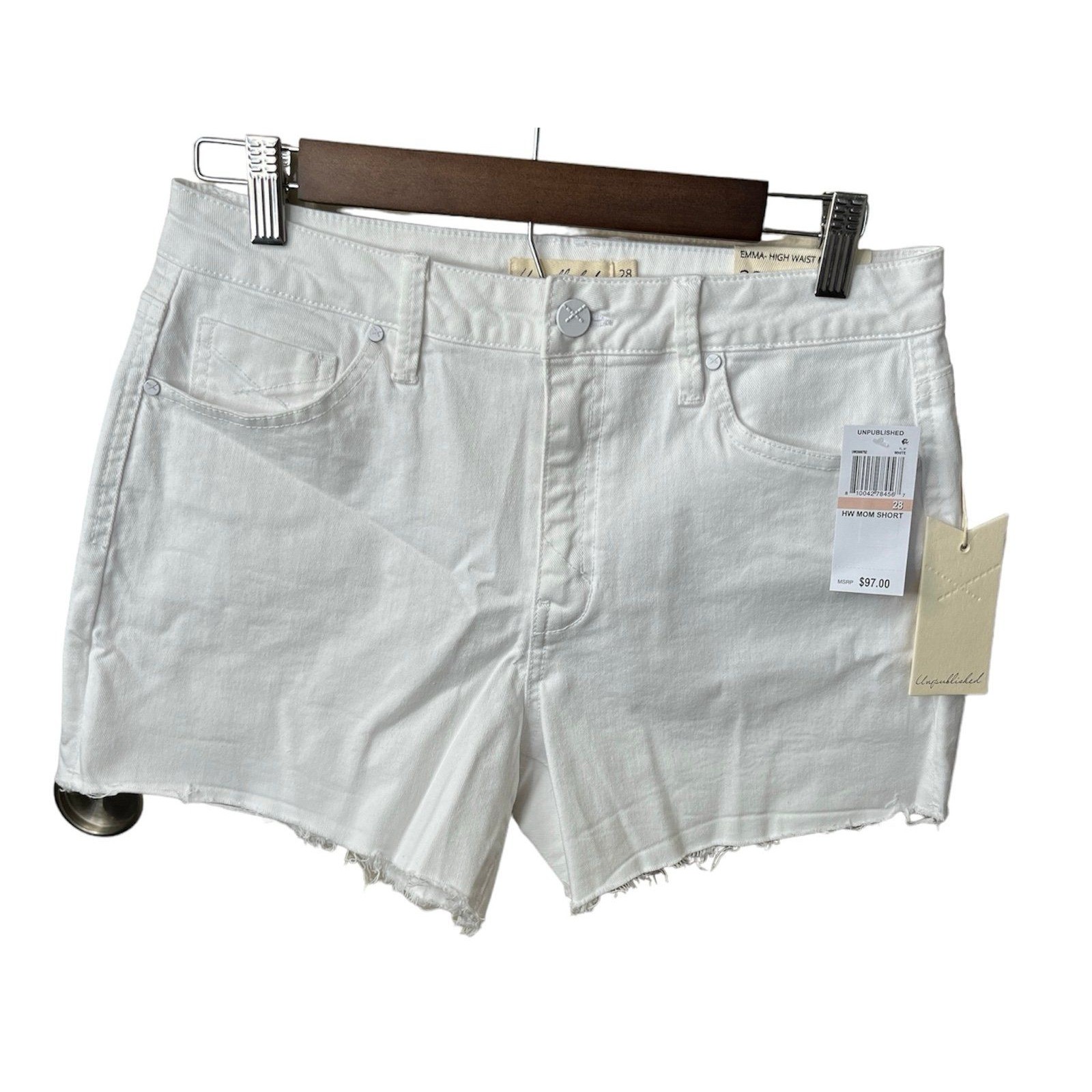 Nwt Women’s Unpublished Emma Short White Size 28 #346